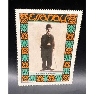 RARE 1915 Essanay Studios Charlie Chaplin Stamp Charles Chaplin Little Tramp 4